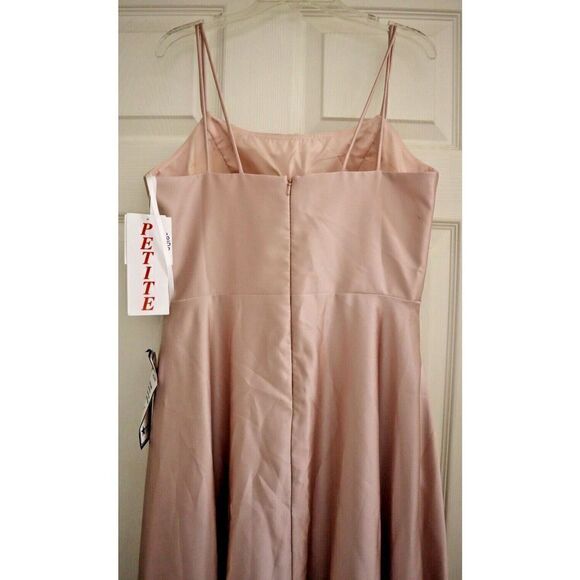 XSCAPE 3539XP Women’s Petite Sz 6 Beige High-Low Ball Gown $229 - Picture 7 of 15